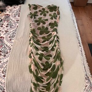 Simon Miller Green and Cream Floral Dress